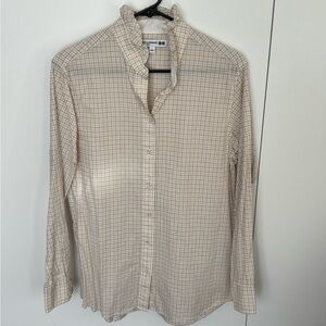 Uniqlo Cream and Black Checkered Shirt